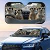 Животное Сурикат За рулем Солнцезащитный козырек Складной Универсальный Автомобильный Защита от солнца для лобового стекла Защита от УФ Излучения Теплоизоляция Складная крышка