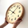 KATOMOKU muku clock 22 LL Настенные часы из дуба с плавным ходом, управляемые, km-142OARC 382 мм (Радио часы)