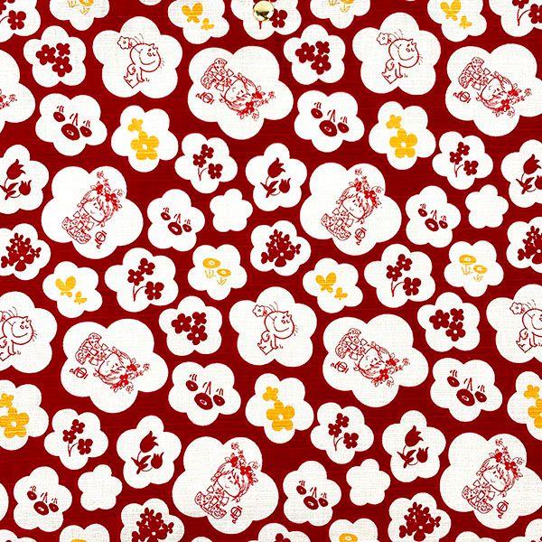 Mizumori Ado Japanese Pattern Series Hand Tote Bag Red Tote Bag Outing Ado-chan