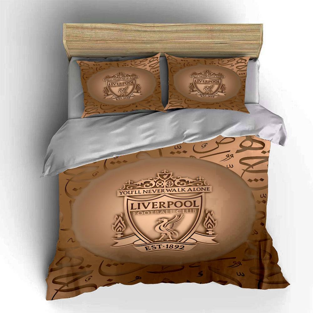 Liverpool Club Logo Bedding Bedding Duvet Cover Set Duvet Cover Pillowcases (1 * Duvet Cover 2 * Pillowcases, without duvet insert)