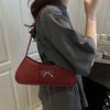 Summer New Solid Color High Texture Bow Portable Shoulder Bag Fashionable Simple Armpit Bag