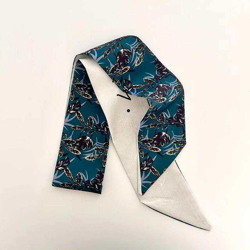 New Luxury Brand Scarf Flowers Printing Women Scarf Bag Hair Skinny Silk Scarves Lady Foulard Neckerchief Headband Neck Scarves