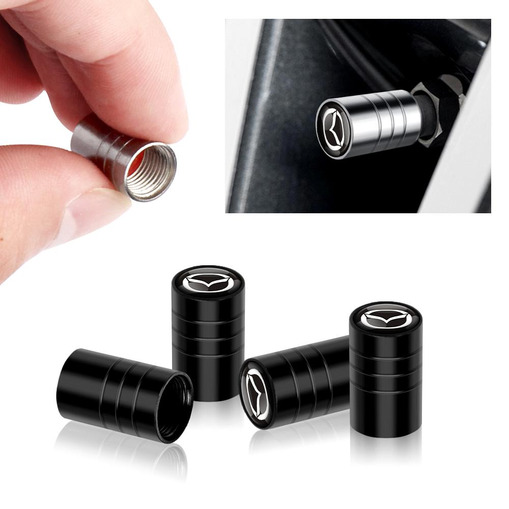 4pcs Metal Car Wheel Tire Valve Stem Caps Cover Auto Accessories For Mazda 3 6 skyactiv Axela Atenza MS demio MPS CX-3 CX-5 CX-8 j1