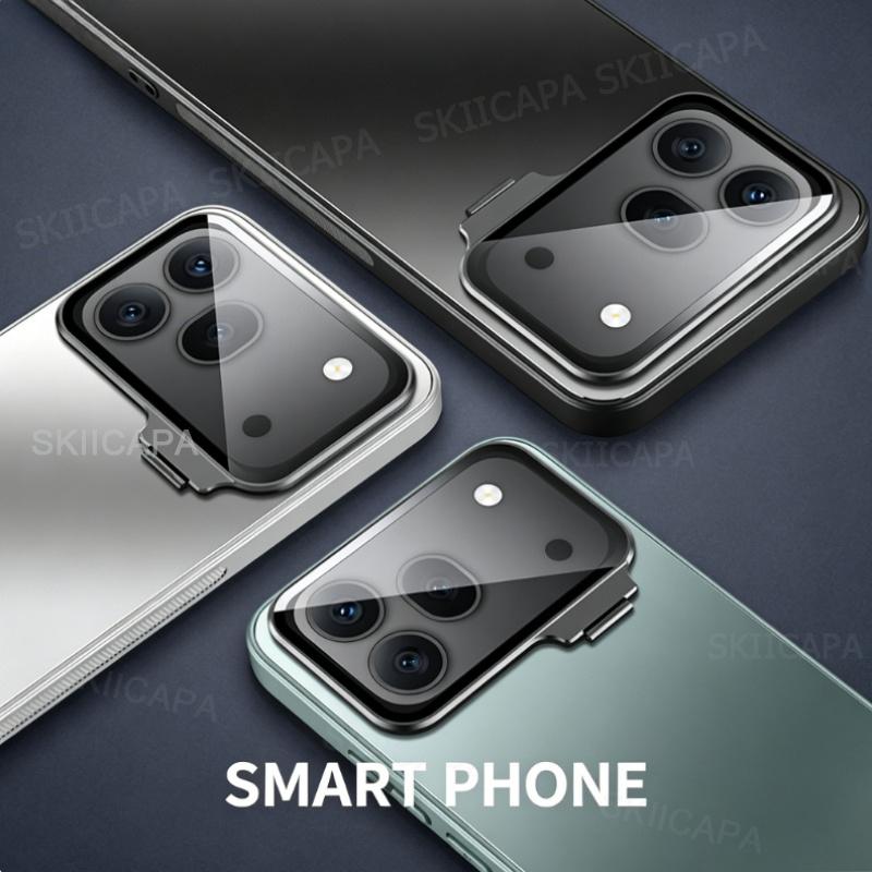 Metal Camera Lens Holder Case For Huawei Honor 600 600Pro Matte Stand Shockproof Back Cover For Honor 600 Pro Shell Bumper