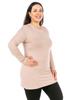 Women's Style Big Size Body Plus Size Round Neck Long Sleeve Viscose Long Mink Body