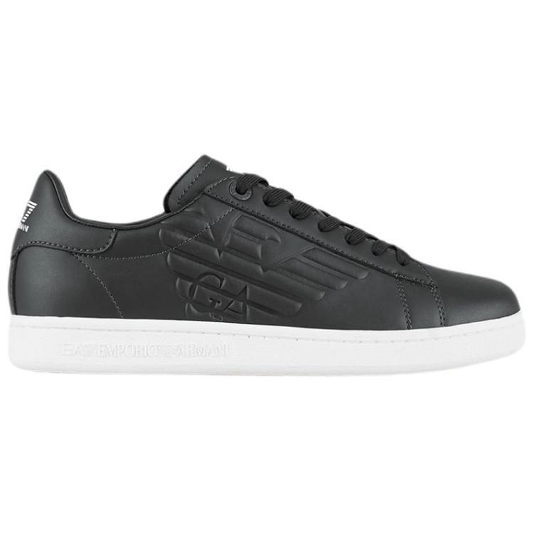 Emporio Armani EA7 Спортивные кроссовки на низкой подошве с тисненым логотипом, повседневные, унисекс, Черный Белый X8X001XCC5100002