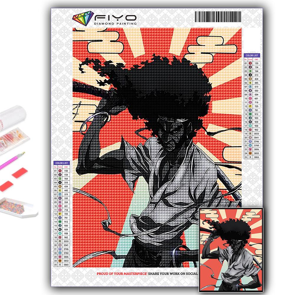 Алмазная вышивка Аниме Африканский самурай 5D DIY Алмазная картина Вышивка крестом Стразы