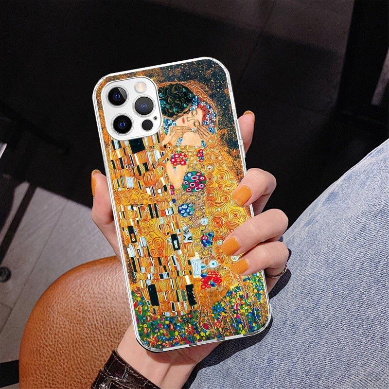 Kiss by Gustav Klimt Desig Phnoe Case for Iphone 17 Air 16 11 12 13 Mini 14 Plus 15 Pro Max 7 8E SE 2020 16ProMax Phone Cover Co