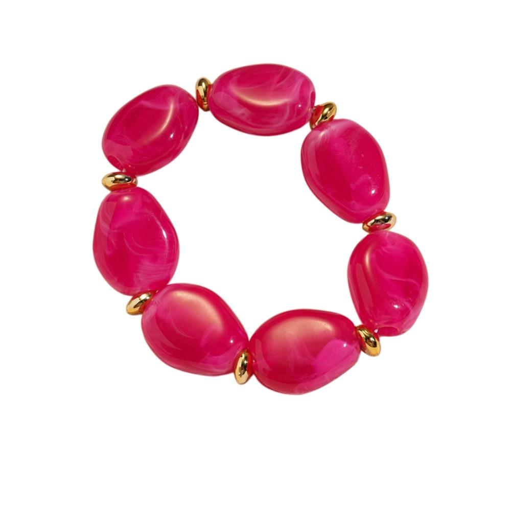 Bohemian Acrylic Bangle Smudging Retro Hand Ring Temperament Irregular Wide Bracelet  Gift