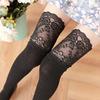 Женские зимние гольфы выше колена для девочек, мягкие хлопковые кружевные носки, леггинсы