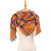Spring Autumn Winter Shawl Ladies Plaid Triangle Scarf