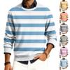Мужской пуловер с круглым вырезом, длинными рукавами и рубчатой вязкой