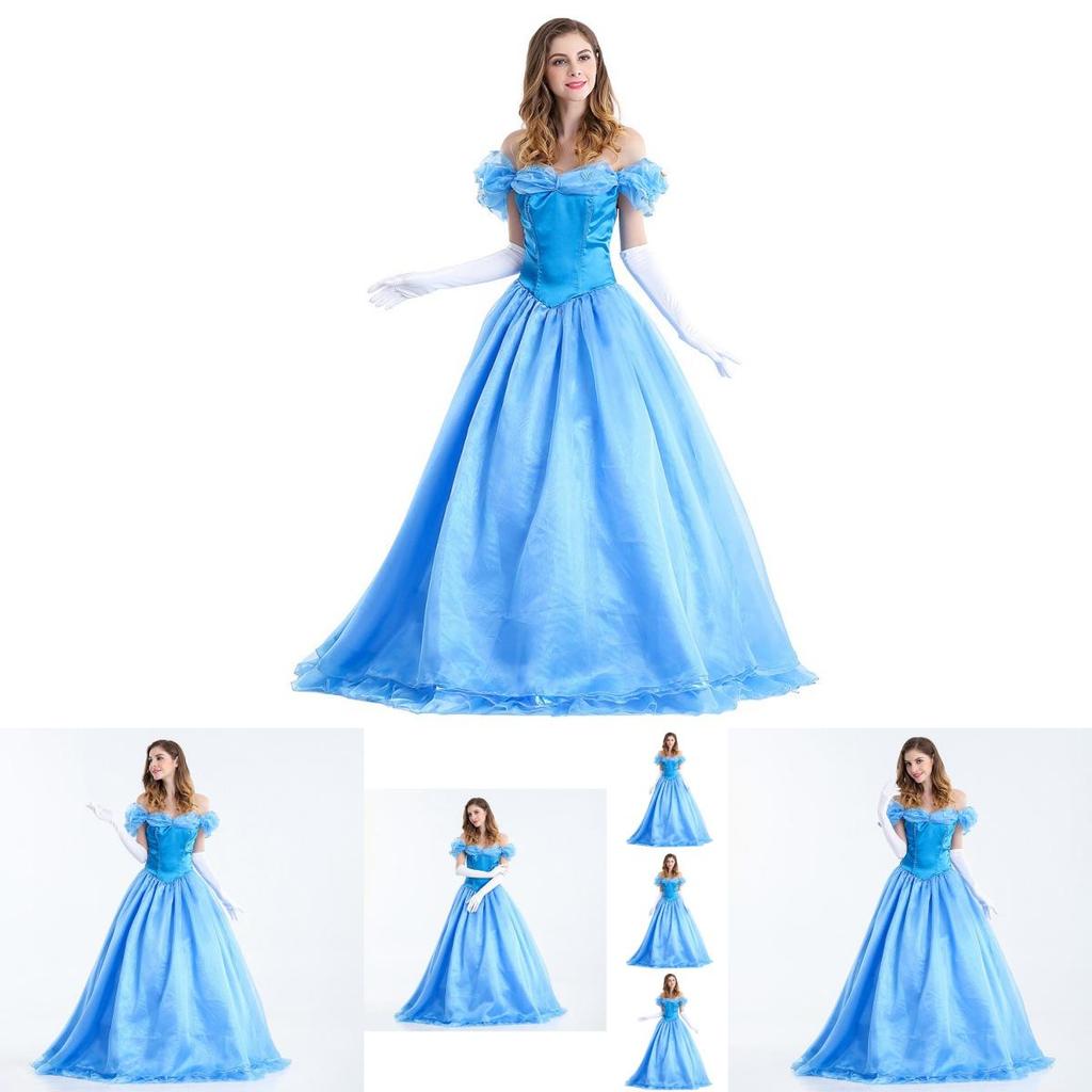 Элегантное платье костюма Золушки для женщин, идеально подходящее для Хэллоуинских вечеринок и мероприятий