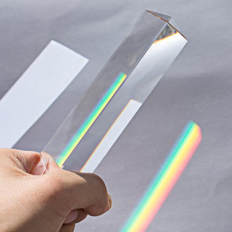 30*30*60Mm Triangular Prism Bk7 Optical Prisms Glass Physics Teaching Refracted