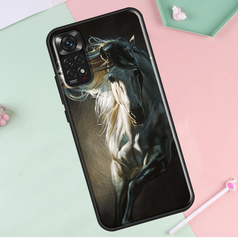 Лошадь животное картина для Redmi Note 12 Pro Plus Чехол для Redmi Note 10 8 9 11 Pro 12S 11S 10S 9S 9C 10C 12C Чехол