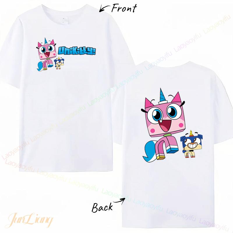 Unikitty Кошка UniKitty Так Волшебно Фильм Мультфильм Футболка Милая Забавная Футболка Мужская Женская С Коротким Рукавом Подарок для Пары Футболка