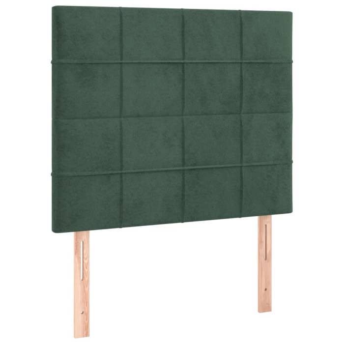 VidaXL Bed Frame with Headboard Dark Green 80x200 Cm Velvet3125724