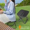 Portable Folding Stool Zipper Closure Ultralight Collapsible Stool Compact Design Camping Travel