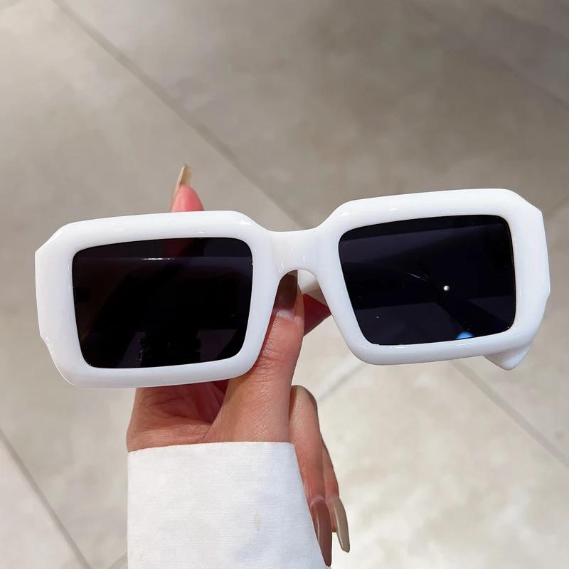 Vintage Rectangle Sunglasses Fashion Square Candy Color Shades UV400 Protection Trendy Retro Women Eyewear