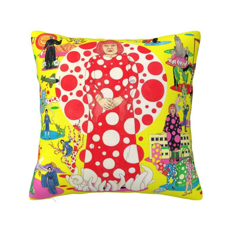 Yayoi Kusama Pumkin Abstract Art Modern Throw Pillow Covers Decoration Cushions for Sofa