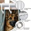 German Shepherd Dog Shower Curtain Waterproof Easy To Clean Privacy Protection Print Pet Art Design Modern Durable Materials