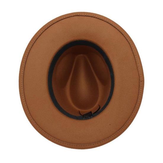 Шляпа для выступлений с толстым цепным декором, однотонная джазовая шляпа с широкими полями, ретро-реквизит для фотосъемки, фетровая кепка-панама на зиму и осень