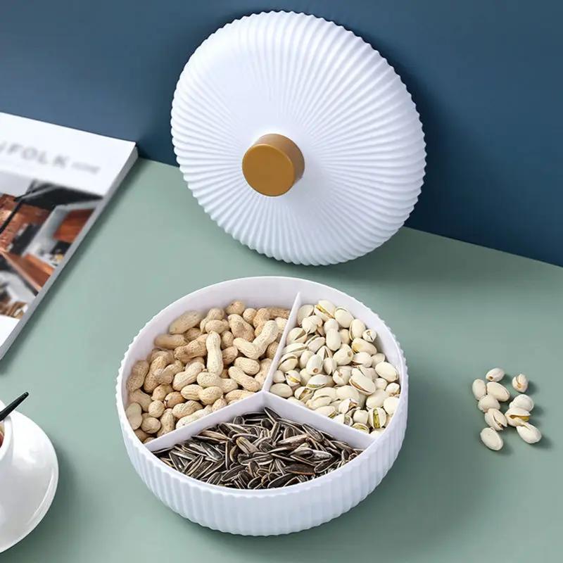 Многофункциональная фруктовая тарелка, аксессуары для посуды, многоцелевой креативный поднос для закусок, пластиковый поднос для закусок, тарелка для хранения с крышкой, столовая посуда