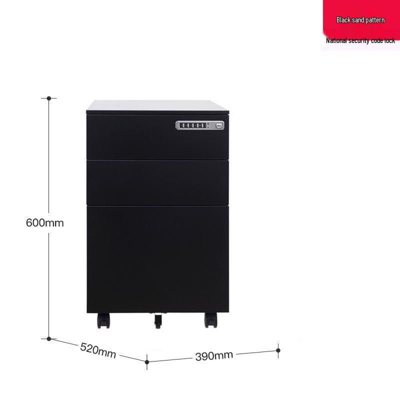 Autumn White Three-Drawer Mobile Steel Cabinet