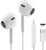 Earphones New Edition Compatible with iPhone Wired HiFi Earbuds with Earphone Comfortable Ergonomic No Deep Remote Compact and Compatible with Type-C