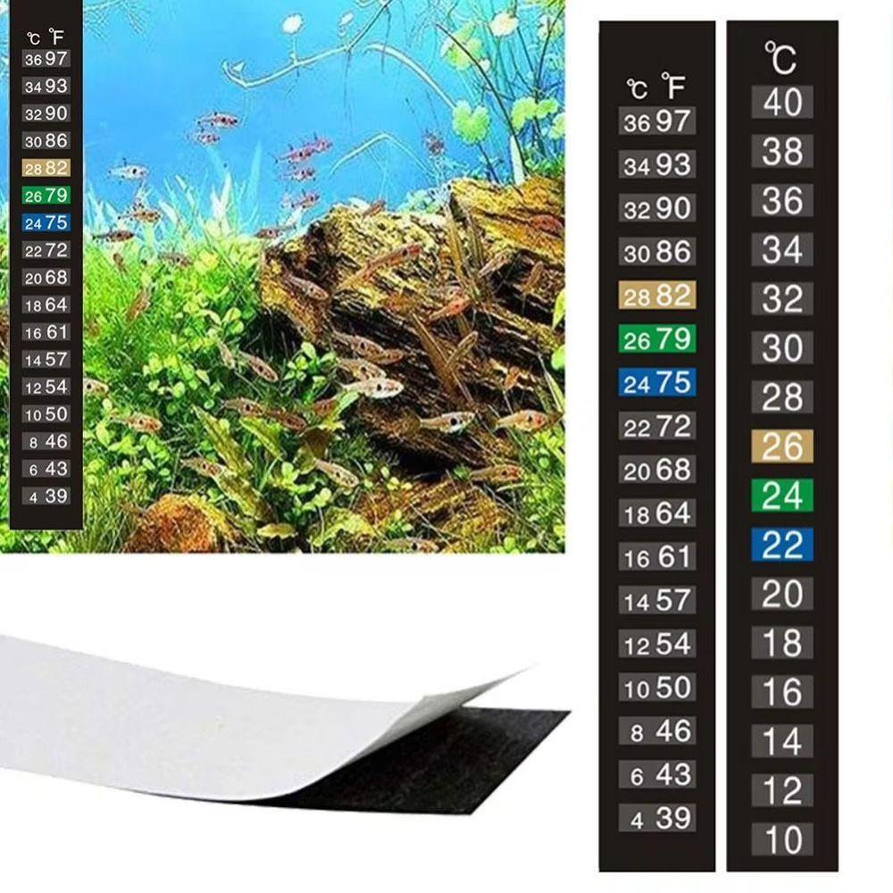 5Pcs 4-36 0-50 Aquarium Number Sticky Dual Scale Stick-on Thermometer Aquarium