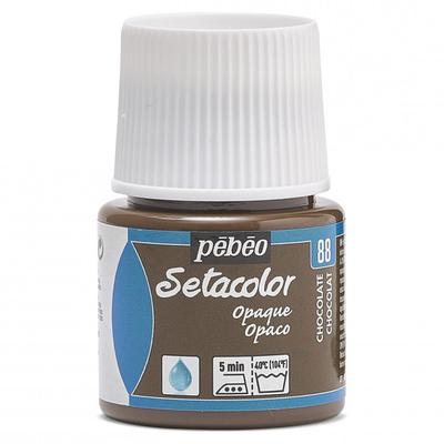 Краска для тканей Pebeo, может рисовать на темных тканях Seta Color, непрозрачный цвет 45 мл, шоколад 88