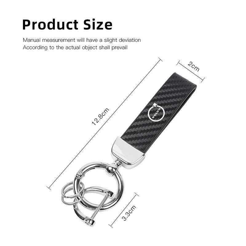Premium Leather Car Key Ring Logo For Volvo XC60 XC90 XC40 S60 S90 V40 V60 V90 S80 C30 XC70 S40 Auto Styling Key Accessory HQ8
