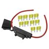 Предохранитель ABSOPRO Макс 20А Предохранители ножевого типа 10 AWG Держатель предохранителя Водонепроницаемый 10 калибр Держатель предохранителя Металлический Черный