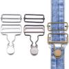Dungaree Fasteners Clip Brace Buckles With Jeans Buttons Set For Denims Jackets Home Diy Apparel Sewing Supplies