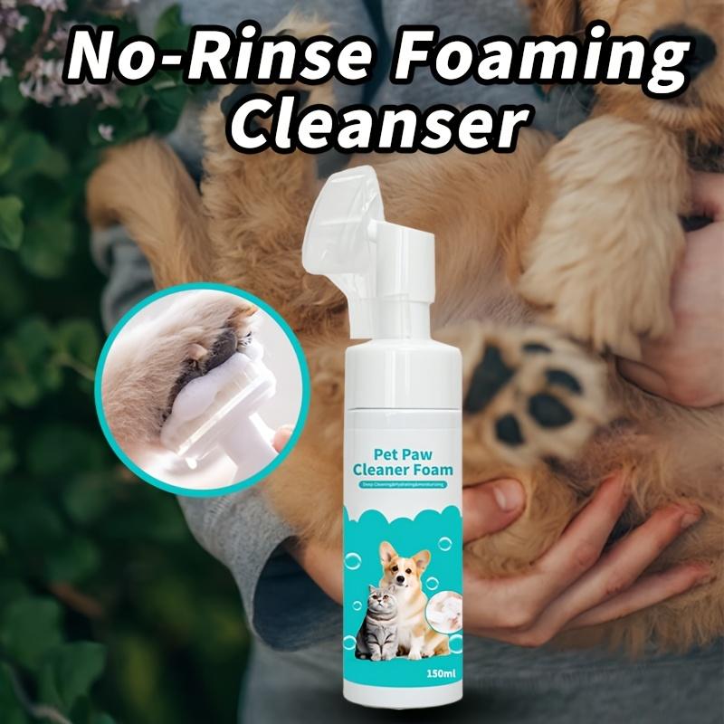 Pet Paw Cleaner Foam with Brush No Rinse Waterless Paw Wash for Dogs Cats