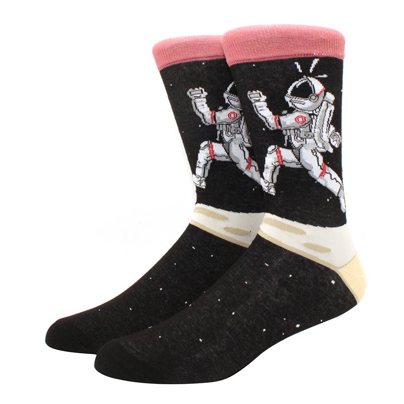 Новые мужские носки бренда Diamond Ramen Astronaut Pattern Hip hop Cool Socks для мужчин зимние толстые длинные носки для скейтбординга смешные цветные