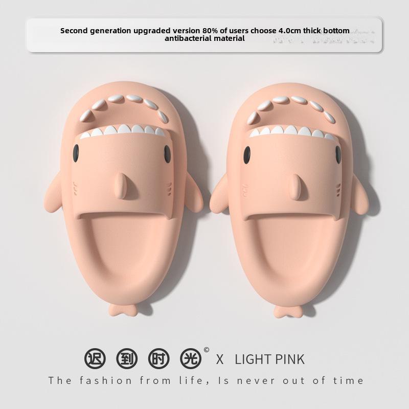 Thick-Soled Shark EVA Slippers for Kids and Parents - Non-Slip, Soft, Indoor Summer Sandals