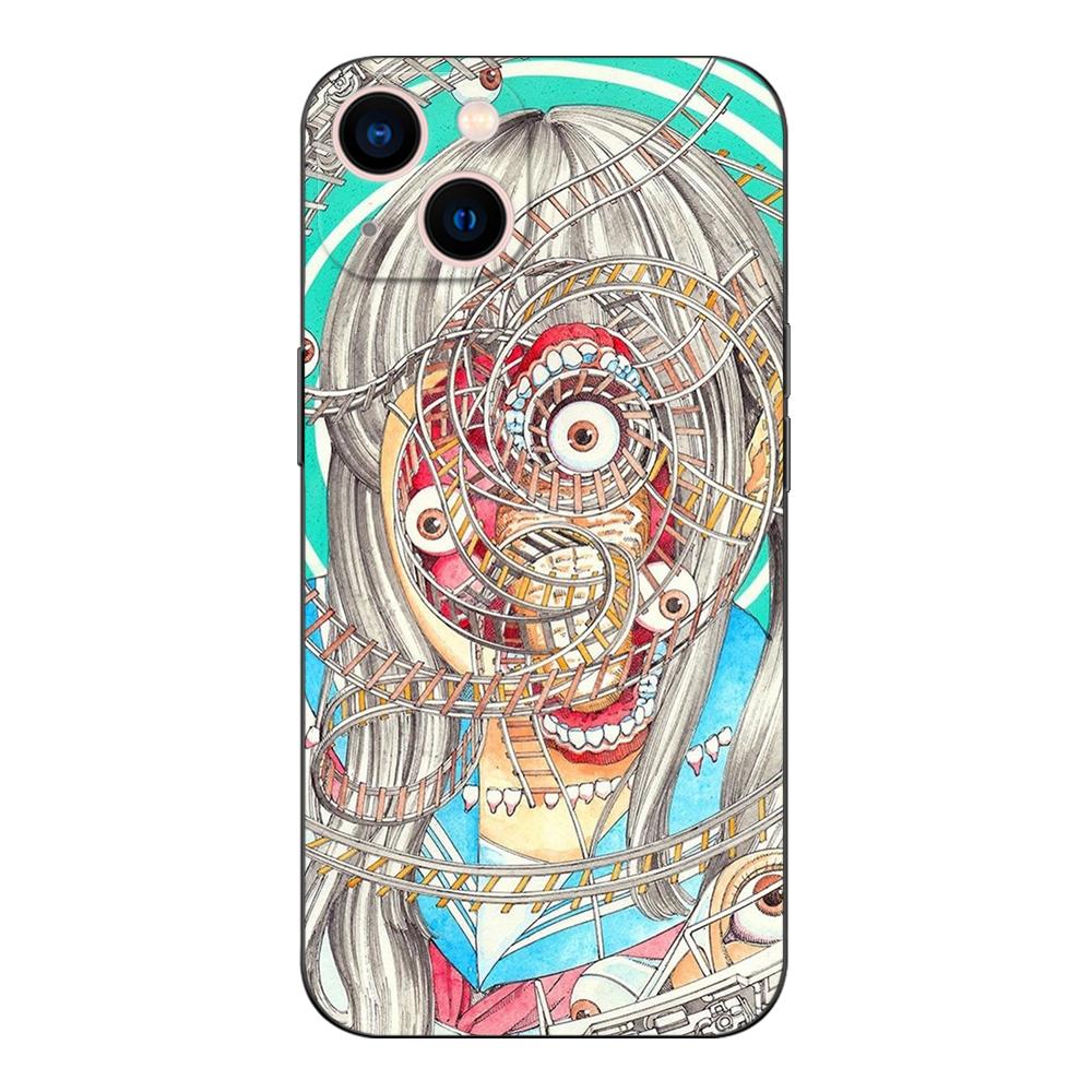 Black Tpu Case For Huawei Honor X8 50 Lite Pro 10 Lite Nova 5t 8 9 Pro 4G 5G 8i Cover Shintaro Kago Horror Cartoon