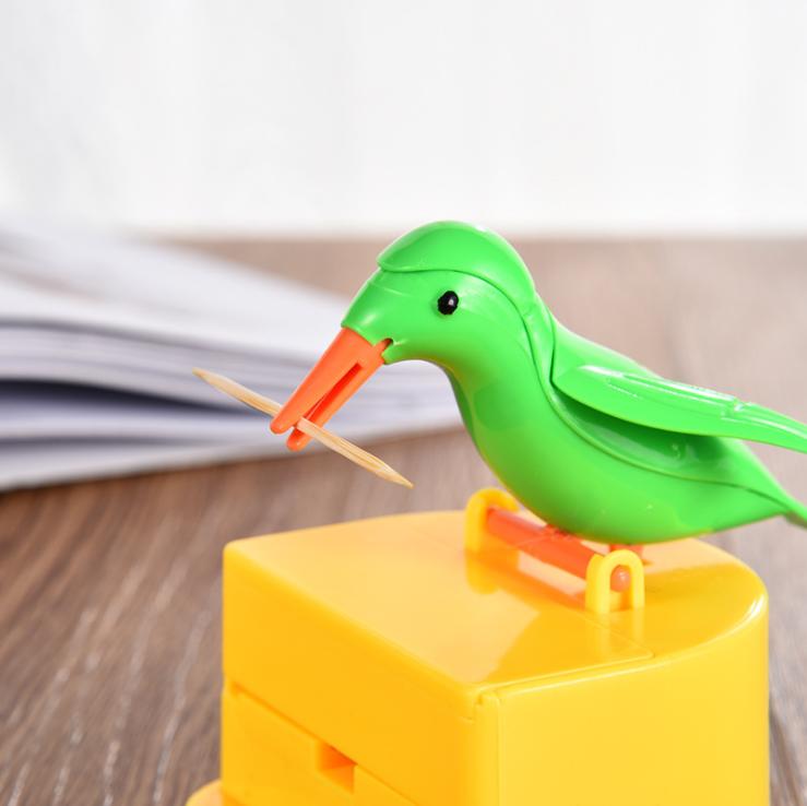 Новый контейнер для зубочисток в виде птицы Автоматический диспенсер для зубочисток Держатель KTY