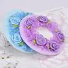 Women Girl Bun Cover Snood Hair Net Hair Nets Latin Ballet Dance Crochet Snoods Accessories With Flower
