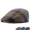 Кепка вперед, осенне-зимний мужской берет, теплая кепка Artsman, британская клетчатая кепка