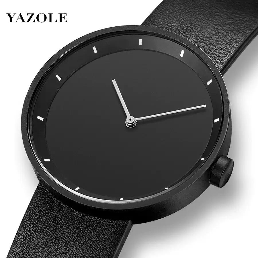 Watches Mens Minimalist Style Simple Fashion Quartz Wristwatches PU Strap Waterproof Student Clock Relogios Masculino
