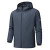 Autumn and Winter New Soft Shell Clothes Men's Light Business Casual Hooded Jacket Solid Color Waterproof Jacket