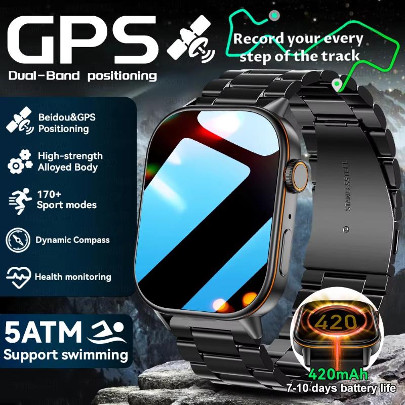 2025 Новые Uric Горячие продажи Встроенный GPS Спортивные Смарт-часы Мужские 2,01-дюймовый HD-экран Компас 5ATM Bluetooth-звонок Фитнес На открытом воздухе Взрослые