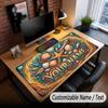 Fish Ocean Theme Custom Mouse Pad Personalized With Name Text Customized Desk Mat For Office Home Decor