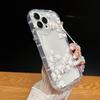 Ветвь с белыми цветами подходит для чехла на мобильный телефон iphone17pro Apple 15 противоударного 14 ремешка 13promax нового 16x.