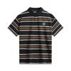 Li Ning Sports Lifestyle Series Logo Stripe Comfortable Breathable Loose Short Sleeve Polo Shirt Men Polo Shirts APLU921-1
