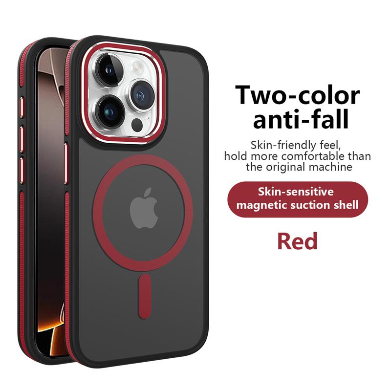 Magnetic Matte Translucent Shockproof Phone Cases For iPhone 16 15 14 13 12 11 Pro Max 16e For Magsafe Wireless Charge Cover