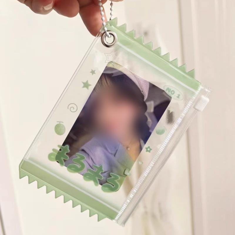 1PC Transparent Candy Bag INS Photocard Holder Idol Photo Card Protective Cover Badge Holder Korean Card Holder Funny