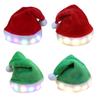 Plush Santa Hat for Christmas Party Gathering Seasonal Holiday Props Santa Cap Festival Decoration Lightup Santa Hat